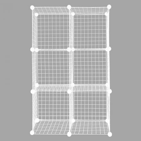 Metal Cube Storage Unit, Set of 6 - Metal Cube Storage Unit, Set Of 6, White