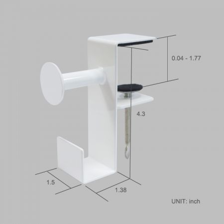 The size of PC Headphone Stand Clamp