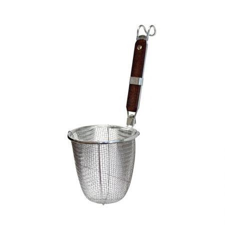 G+ Life Kitchen Noodle Strainer Basket with Wood Handle - Noodle Strainer Basket with Wood Handle