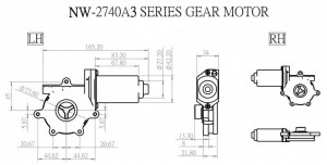 Window Motor - NW-2740A3 - NW-2740A3