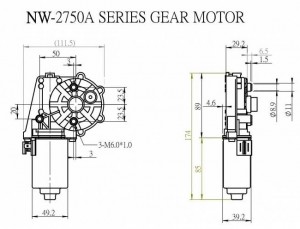 Window Motor - NW-2750A - NW-2750A