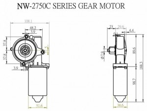 Window Motor - NW-2750C - NW-2750C