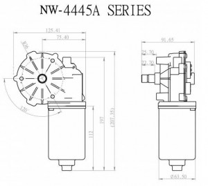 Window Motor - NW-4445A - NW-4445A