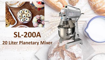 20 Liter Planetary Mixer - Planetmixer är för att blanda ingredienser som mjöl, ägg, vanilj, socker.