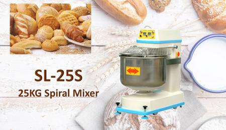 Спиральный миксер - Аккуратно перемешайте тесто для хлеба, чтобы оно приобрело правильную структуру глютена.