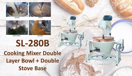 Cooking Mixer Double Layer Bowl + Double Stove Base