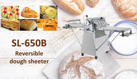 Reversible Dough Sheeter - Reversible floor type dough sheeter is used for consistent flattening dough.