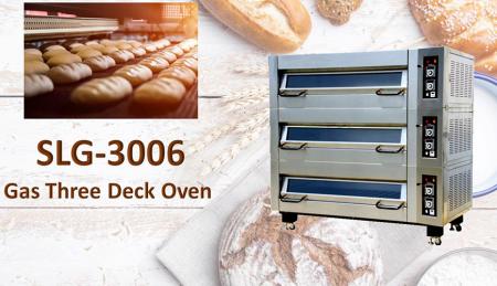 GAS Deck Oven Two Tray Series - Used for baking, breads, cookies and cakes with automatic temperature control.