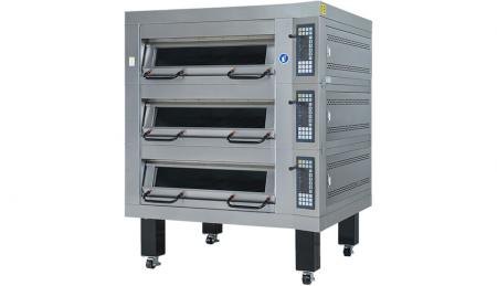 GAS Deck Oven Three Tray Series - Used for baking, breads, cookies and cakes with automatic temperature control.