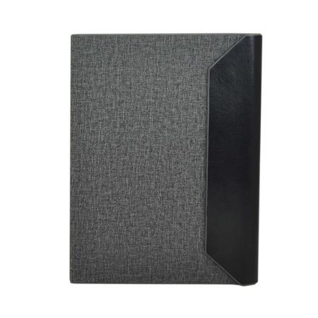 三折式布紋精裝筆記本