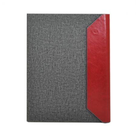 三折式布紋精裝筆記本
