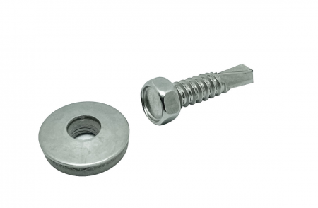 Self drilling screw Ind hex head w/Bonded washer