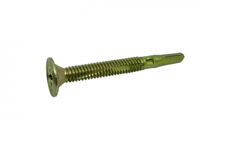 Self drilling screw w/Wings and Shank slot Large Wafer head