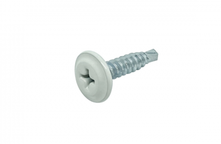 Self drilling screw Flat top button head White painted