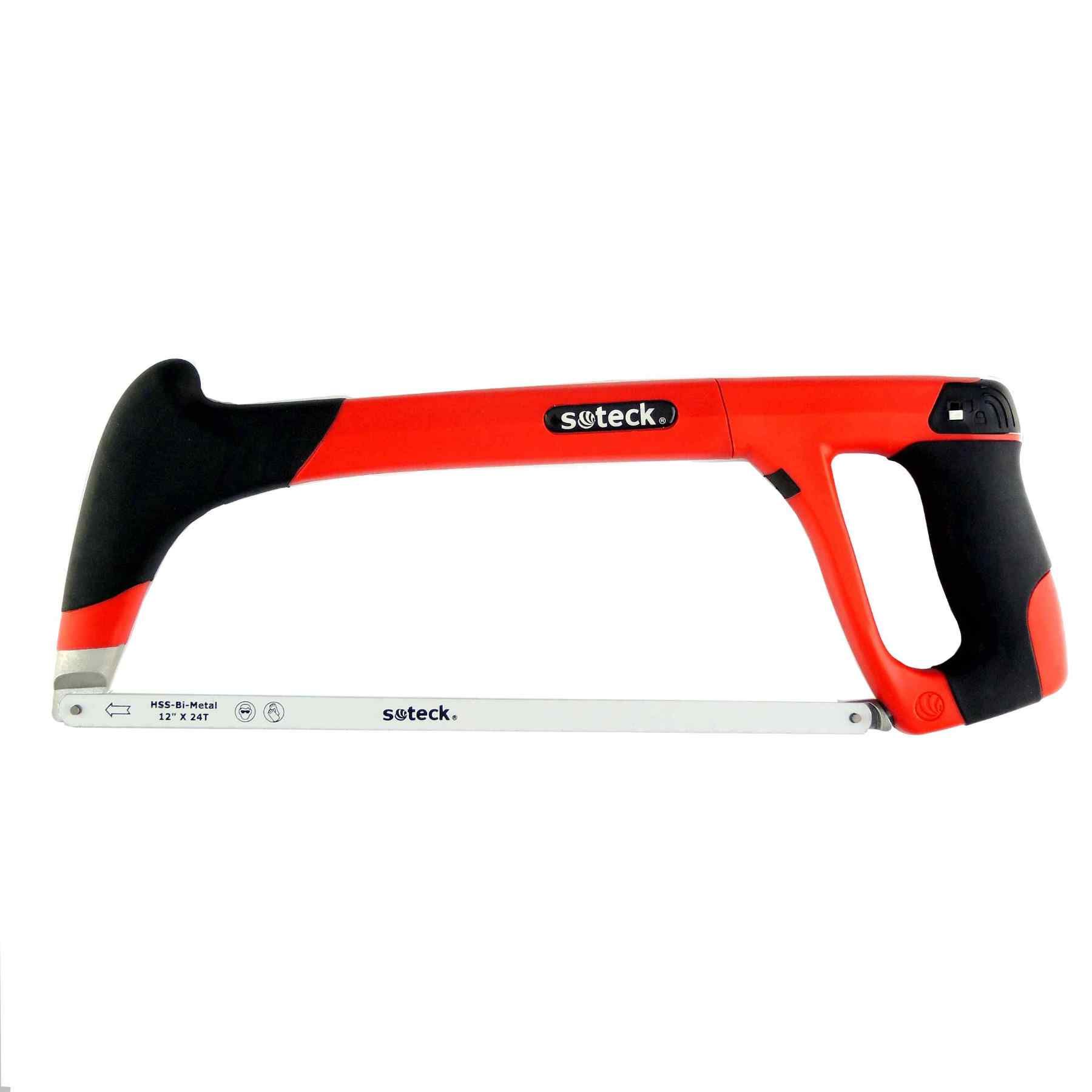12inch 300mm Aluminum Hand Hack Saw Handsaw Frame Dual Rubber Handles with Blade 