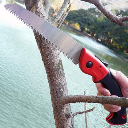Garden Folding Saw - Hand-held Folding Saw for Cutting Through Dry and Green Wood