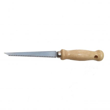 6inch (150mm) Drywall Saw with Wooden Handle - Impulse-hardened normal teeth drywall saw with wooden handle.