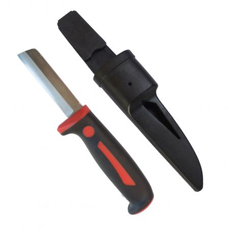 7,5 tommer (190 mm) alsidig kniv med skede - Kniv til havearbejde, camping, fiskeri, wire stripning.