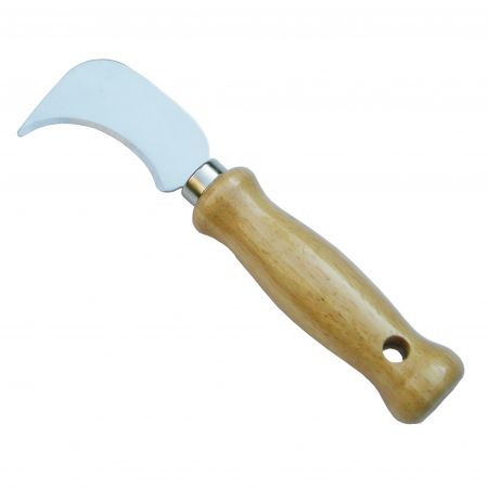 7.5inch (190mm) Linoleum Knife - Soteck knife with wooden handle for cutting linoleum and carpet.
