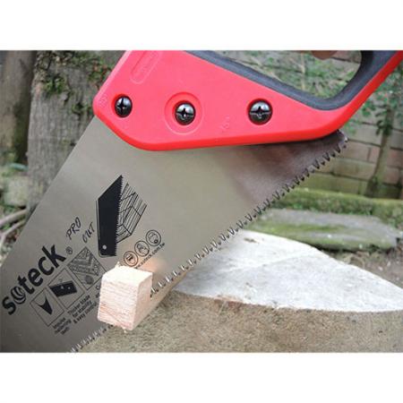 Soteck universal hand saw with 3-edge ground tooth