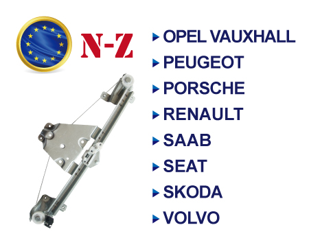 European Brands Window Regulator N-Z - European Brands Window Regulator