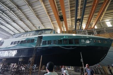 180GT Aluminum alloy high speed Ferry Passenger Ship construction in progress (4)