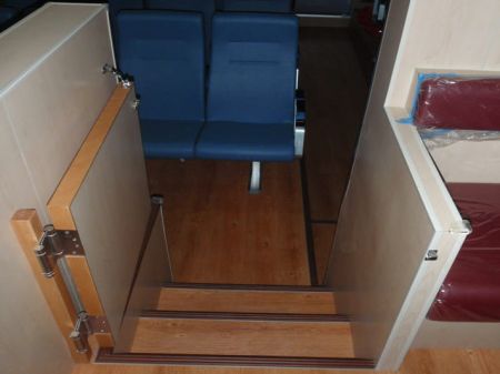 49GT FRP Catamaran passenger ship Up and down the cabin stairs