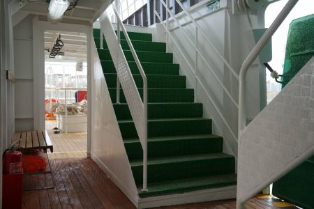 87GT SteelOil and electric Ferry passenger ship Upper and lower deck stairs(1)