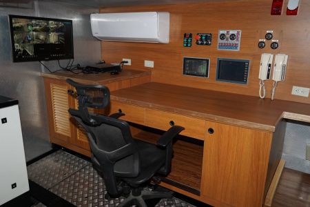 87GT Steel Oil and electric Ferry passenger ship Engine room control room(2)