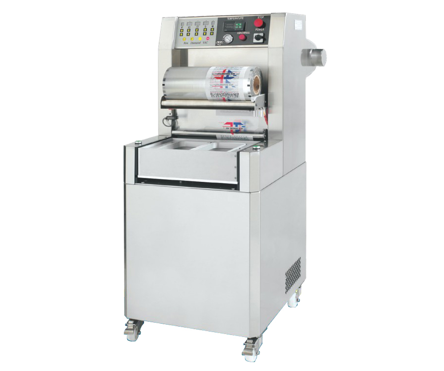 Saldatrice semiautomatica per vaschette con vuoto e lavaggio a gas