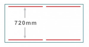框 : 真空槽,紅線 : 封口線