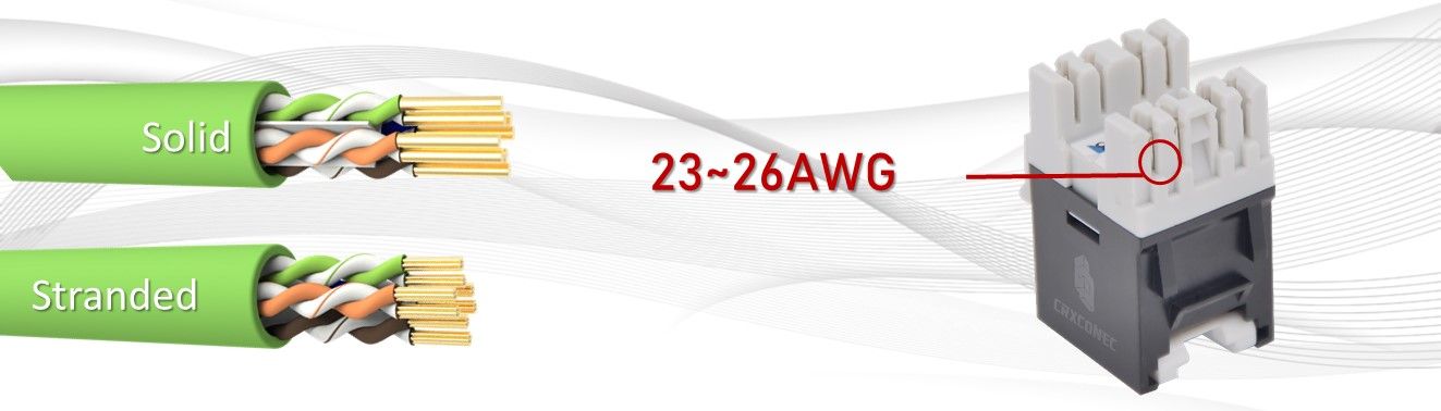 Slanke Cat5E onafgeschermde keystone-aansluiting