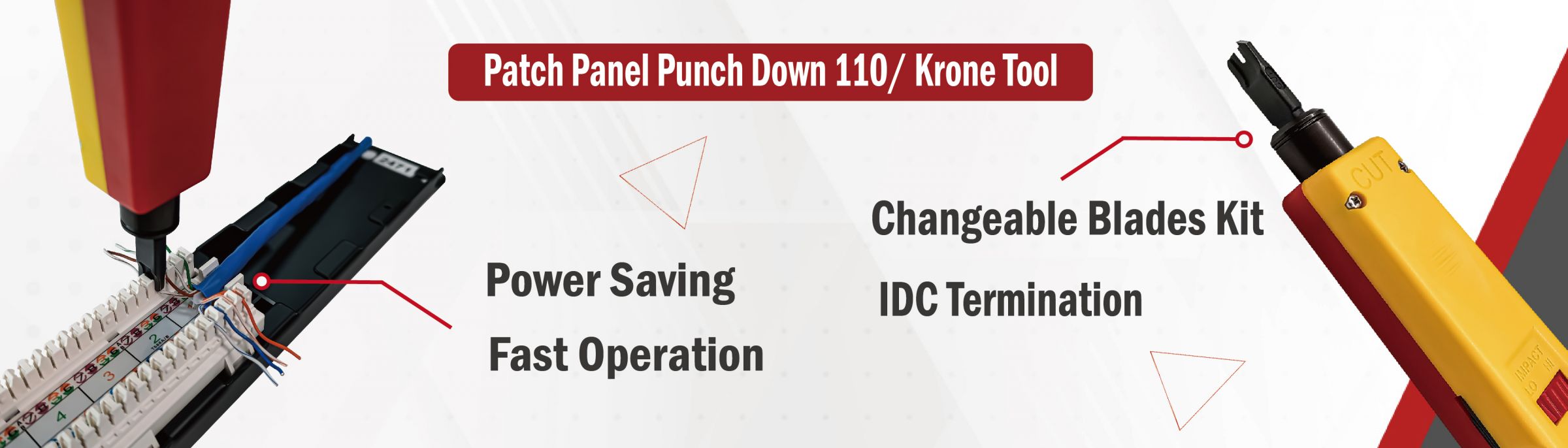 ابزار پانچ برای مونتاژ پچ پنل