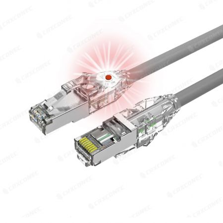 Zweryfikowany przez firmę Delta kabel krosowy Cat6 STP LED z samośledzącym kablem RJ45 8p8c - Identyfikowalny kabel krosowy LED Cat.6 STP