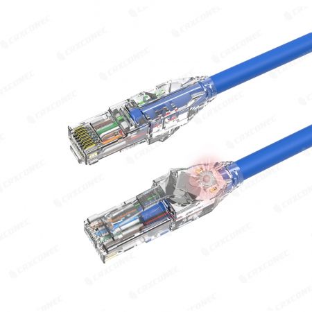 Kabel krosowy Cat6 Konstrukcja LED UTP Identyfikowalny kabel krosowy - Nieekranowany kabel krosowy Cat.6 UTP z możliwością śledzenia LED