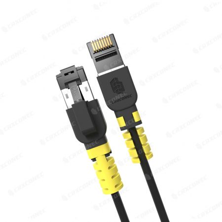 Cabo de conexão Cat6a SSTP RJ45 ultrafino para painel de conexão de alta densidade