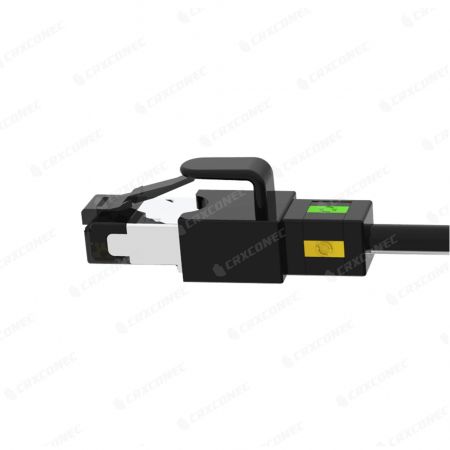 Cat.6a skärmad nätverkspatchkabel roterbar klämma