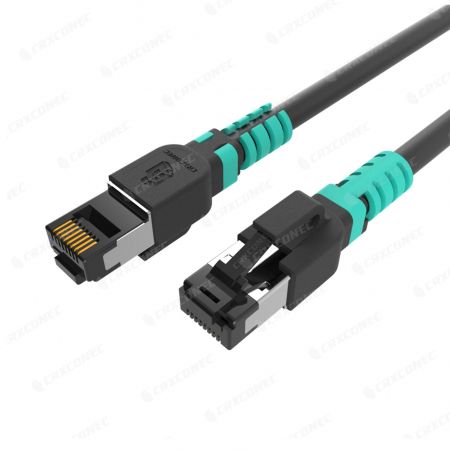 Ekranowany kabel krosowy ETL Cat.6A 10G z kolorowymi klipsami - Przewód połączeniowy Ethernet CAT6A FTP 10G