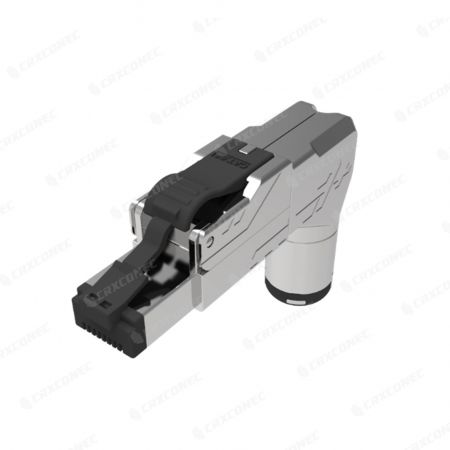 Angled Five-directional Toolless Industrial RJ45 Connector 7.5mm- 9.5mm - Angled Five-directional Toolless Industrial RJ45 Connector 7.5mm- 9.5mm