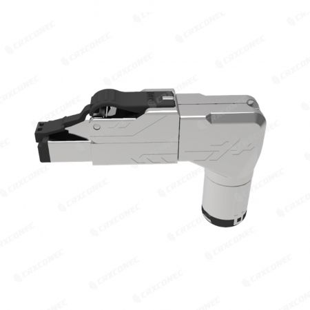 10 Gigabit Açısal Beş Yönlü Aletsiz Endüstriyel RJ45 Konnektörü 8,0 mm - 9,5 mm