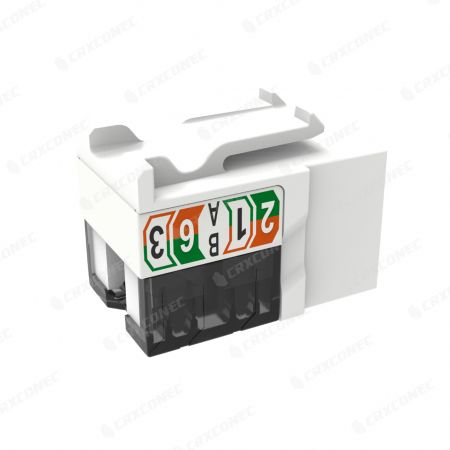 Cat6 90 graden Decora® onafgeschermde slanke RJ45 Keystone-aansluiting met sluiter