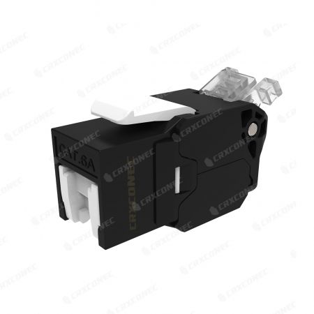 Cat6A 180 Degree UTP Cable-Clamper Toolless Keystone Jack - Cat6A 180 Degree UTP Cable-Clamper Toolless Keystone Jack