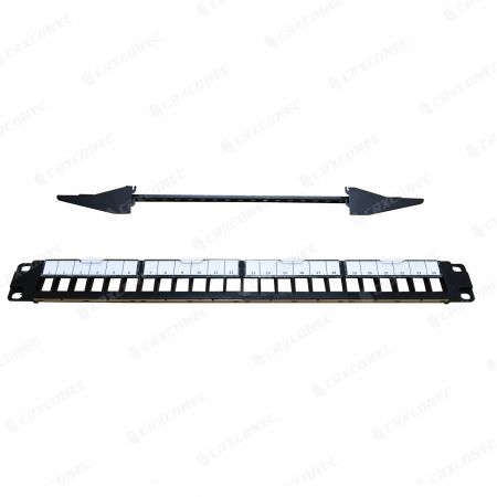 1U 24 Port Keystone Jack Patch Panel Blank Panel