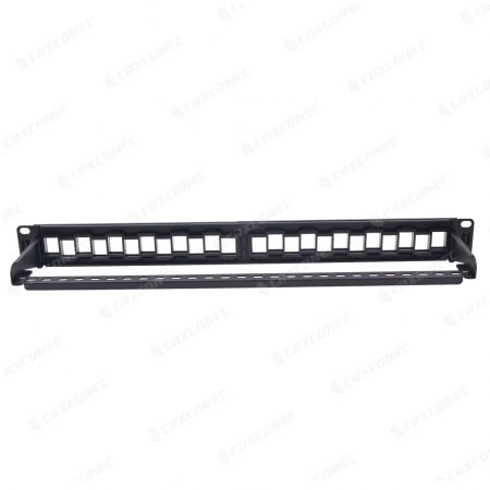 1U 24 port UTP/FTP keystone jack front access panel Ethernet Patch Panel