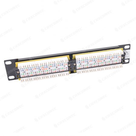 คีย์สโตนติดผนังแผงกระจายสายแลน cat6 สำหรับการเดินสายเครือข่าย 10 กิกะบิต