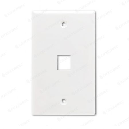 Painel frontal estilo americano com 1 porta RJ45, dimensões 114*70mm - Moldura para placa frontal RJ45 de 1 porta, estilo americano, 114 x 70 mm