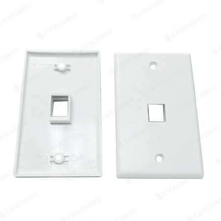 Bingkai Pelat Muka RJ45 1 Port Gaya Amerika 114*70MM Pelat Muka Ethernet