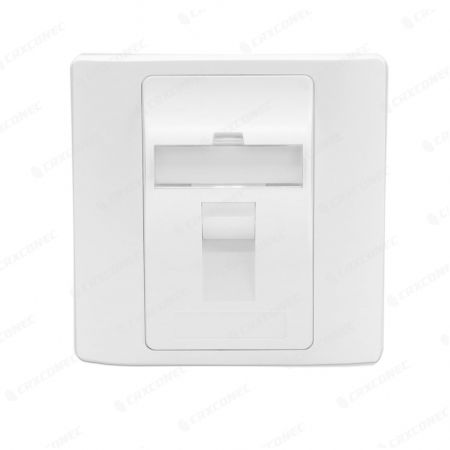 Placa de parede Ethernet angular de 1 porta estilo britânico, 86*86 mm - Placa de parede angular de 1 porta estilo britânico, 86*86 mm