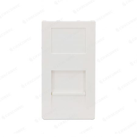 Módulo de inserção de 1 porta estilo britânico sem carga com obturador 25*50mm - Módulo de inserção de 1 porta estilo britânico sem carga com obturador 25*50mm