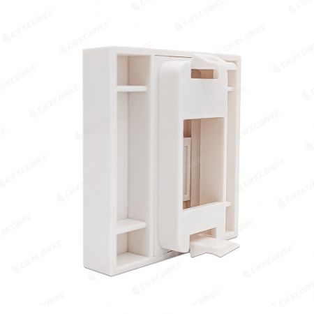 Modul Port 1 Ukuran Penuh Gaya Prancis-Sisipan Dengan Rana 45*45MM dimuat pada pelat muka gaya Prancis